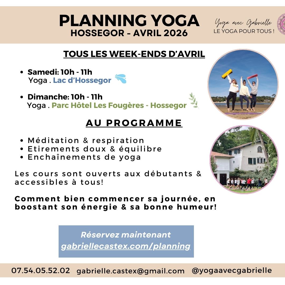 Yoga avec Gabrielle Hossegor